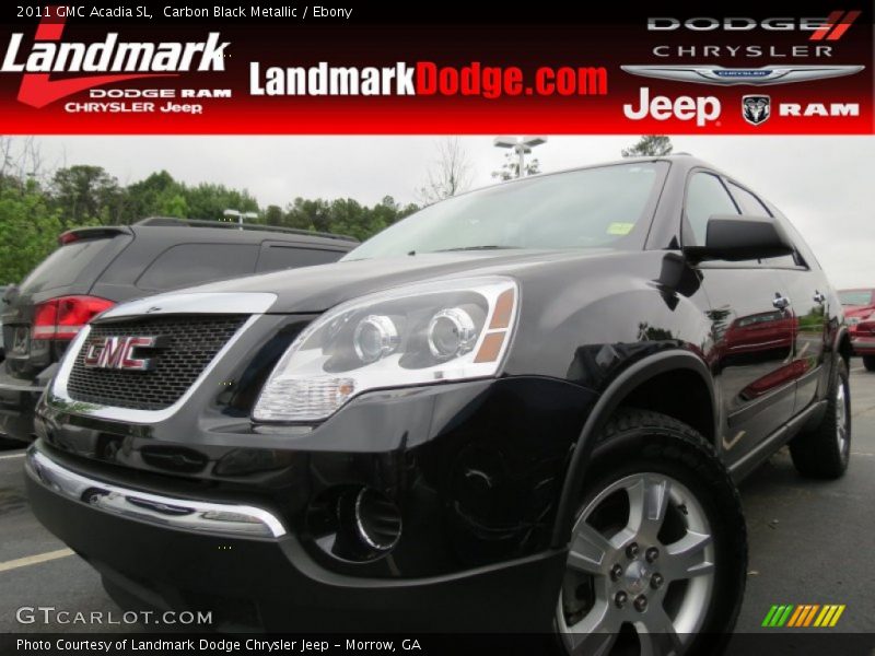Carbon Black Metallic / Ebony 2011 GMC Acadia SL