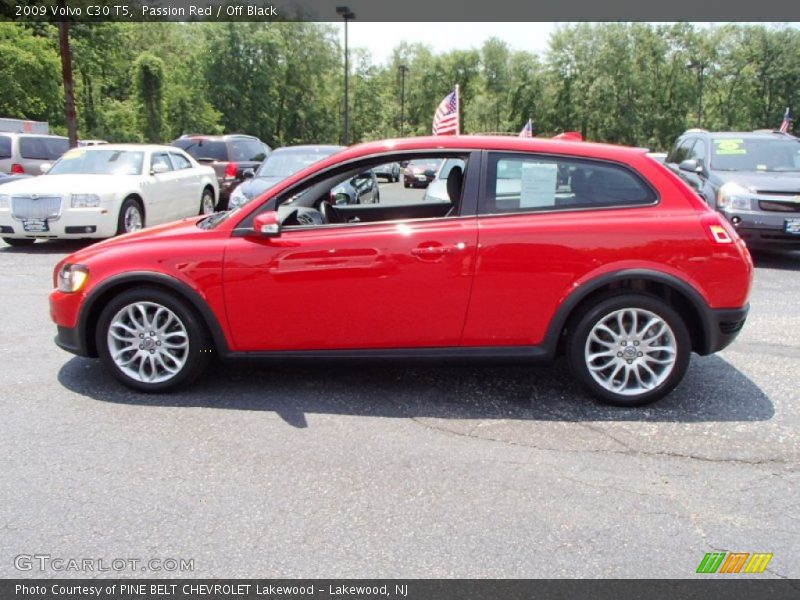 Passion Red / Off Black 2009 Volvo C30 T5