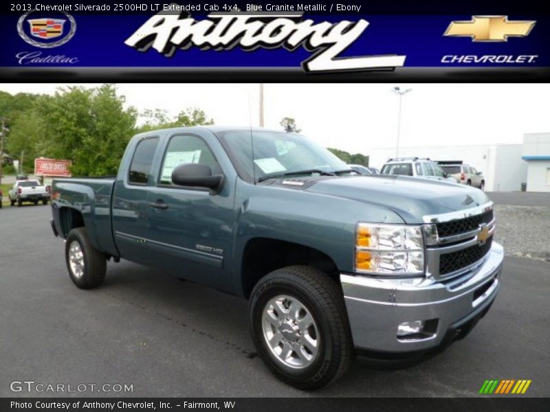 Blue Granite Metallic / Ebony 2013 Chevrolet Silverado 2500HD LT Extended Cab 4x4