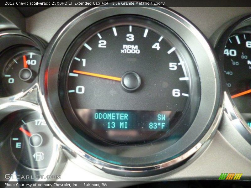 Blue Granite Metallic / Ebony 2013 Chevrolet Silverado 2500HD LT Extended Cab 4x4