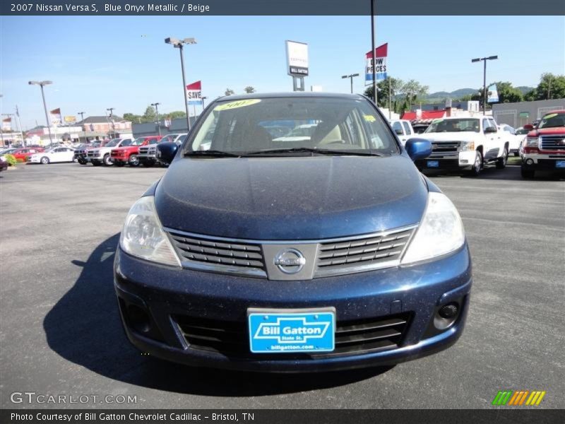 Blue Onyx Metallic / Beige 2007 Nissan Versa S