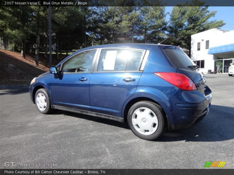 Blue Onyx Metallic / Beige 2007 Nissan Versa S