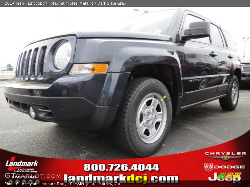 Maximum Steel Metallic / Dark Slate Gray 2014 Jeep Patriot Sport