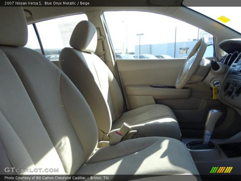 Blue Onyx Metallic / Beige 2007 Nissan Versa S