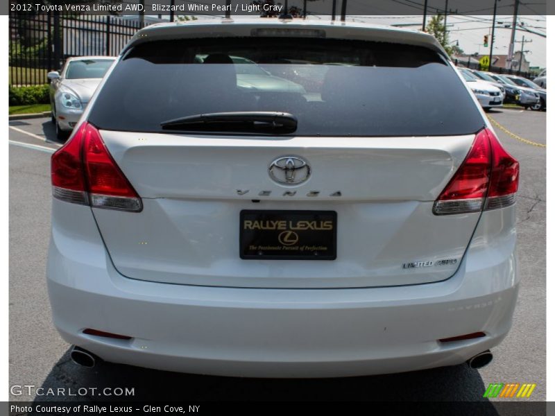 Blizzard White Pearl / Light Gray 2012 Toyota Venza Limited AWD