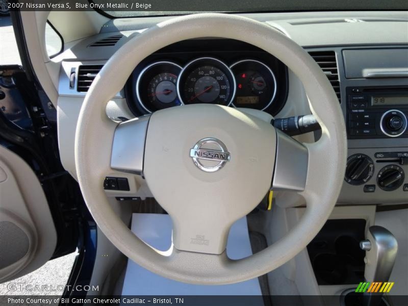 Blue Onyx Metallic / Beige 2007 Nissan Versa S