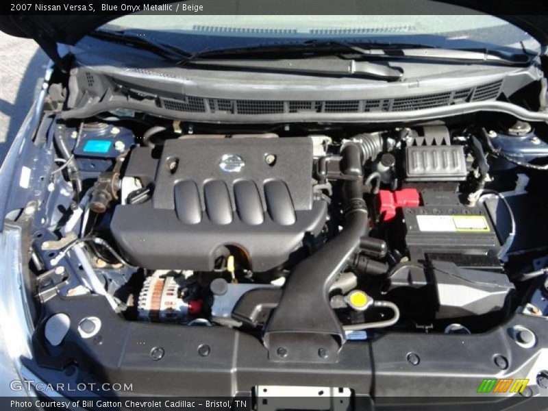 Blue Onyx Metallic / Beige 2007 Nissan Versa S
