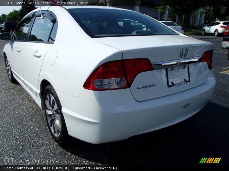 Taffeta White / Beige 2010 Honda Civic EX Sedan
