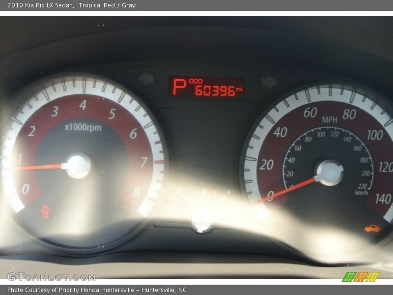Tropical Red / Gray 2010 Kia Rio LX Sedan