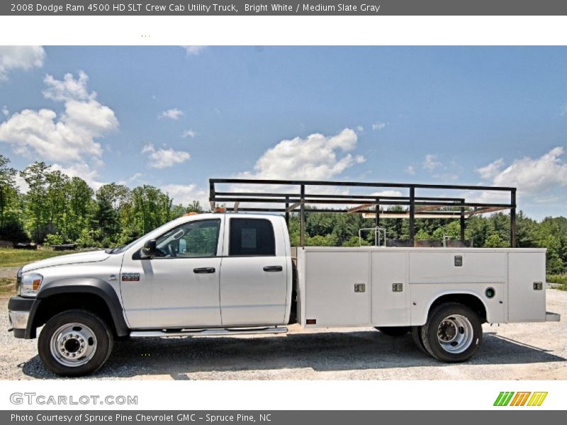 Bright White / Medium Slate Gray 2008 Dodge Ram 4500 HD SLT Crew Cab Utility Truck