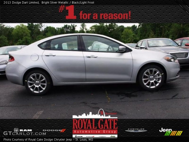 Bright Silver Metallic / Black/Light Frost 2013 Dodge Dart Limited