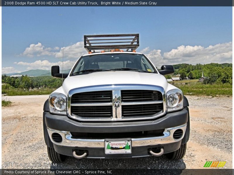 Bright White / Medium Slate Gray 2008 Dodge Ram 4500 HD SLT Crew Cab Utility Truck