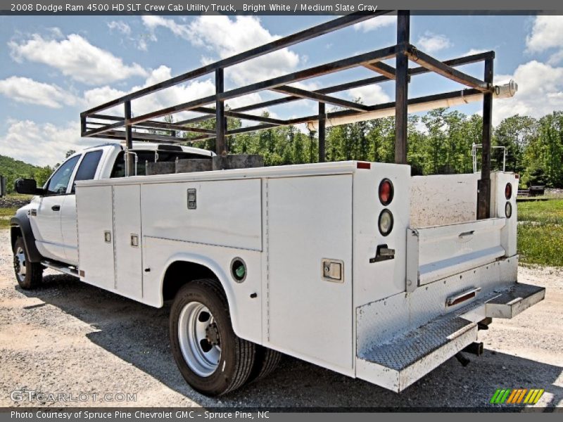 Bright White / Medium Slate Gray 2008 Dodge Ram 4500 HD SLT Crew Cab Utility Truck