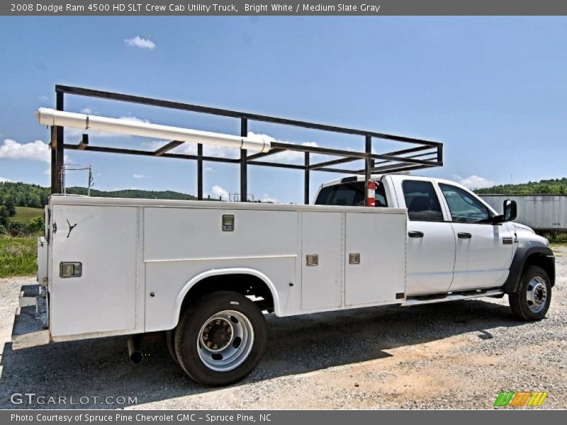 Bright White / Medium Slate Gray 2008 Dodge Ram 4500 HD SLT Crew Cab Utility Truck