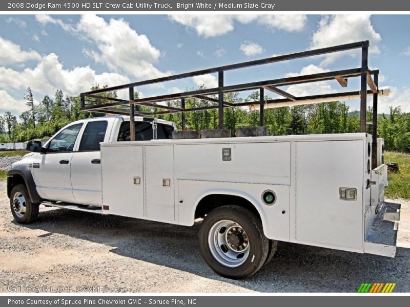 Bright White / Medium Slate Gray 2008 Dodge Ram 4500 HD SLT Crew Cab Utility Truck