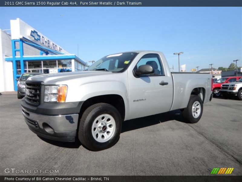 Pure Silver Metallic / Dark Titanium 2011 GMC Sierra 1500 Regular Cab 4x4