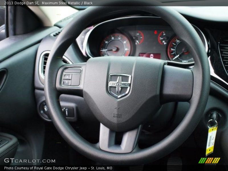 Maximum Steel Metallic / Black 2013 Dodge Dart SE