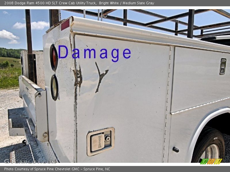 Bright White / Medium Slate Gray 2008 Dodge Ram 4500 HD SLT Crew Cab Utility Truck