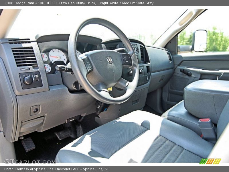 Bright White / Medium Slate Gray 2008 Dodge Ram 4500 HD SLT Crew Cab Utility Truck