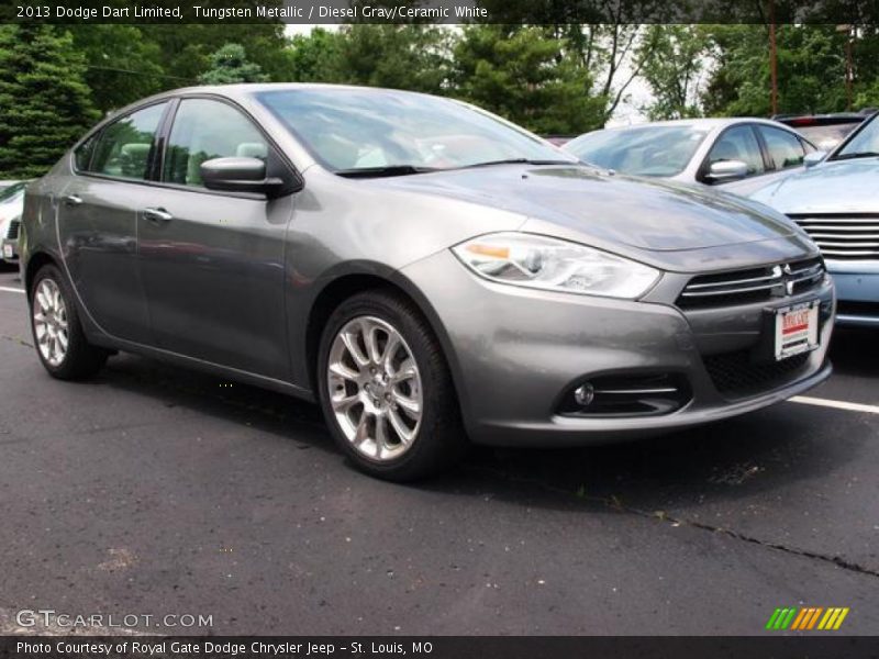 Tungsten Metallic / Diesel Gray/Ceramic White 2013 Dodge Dart Limited