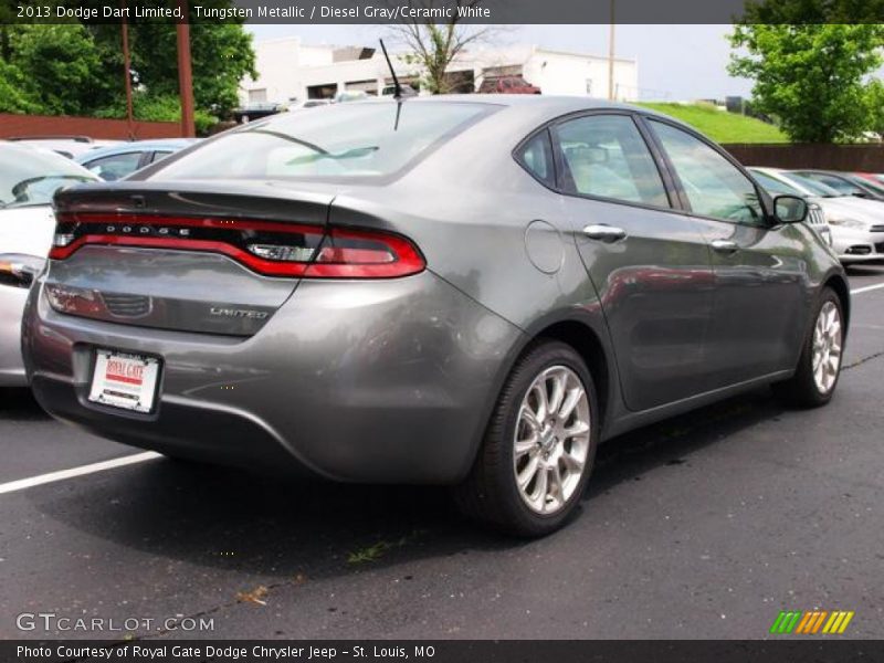 Tungsten Metallic / Diesel Gray/Ceramic White 2013 Dodge Dart Limited