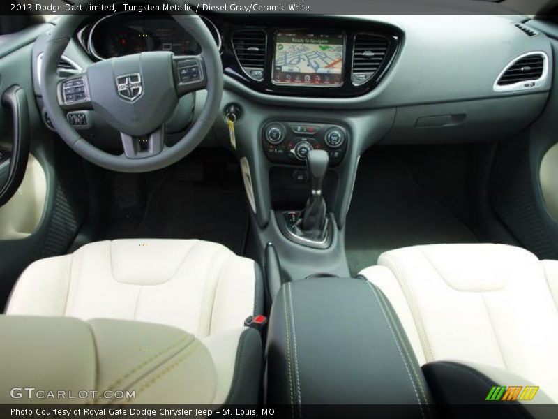 Tungsten Metallic / Diesel Gray/Ceramic White 2013 Dodge Dart Limited