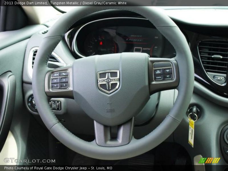 Tungsten Metallic / Diesel Gray/Ceramic White 2013 Dodge Dart Limited