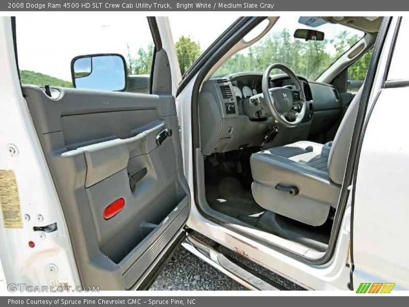 Bright White / Medium Slate Gray 2008 Dodge Ram 4500 HD SLT Crew Cab Utility Truck