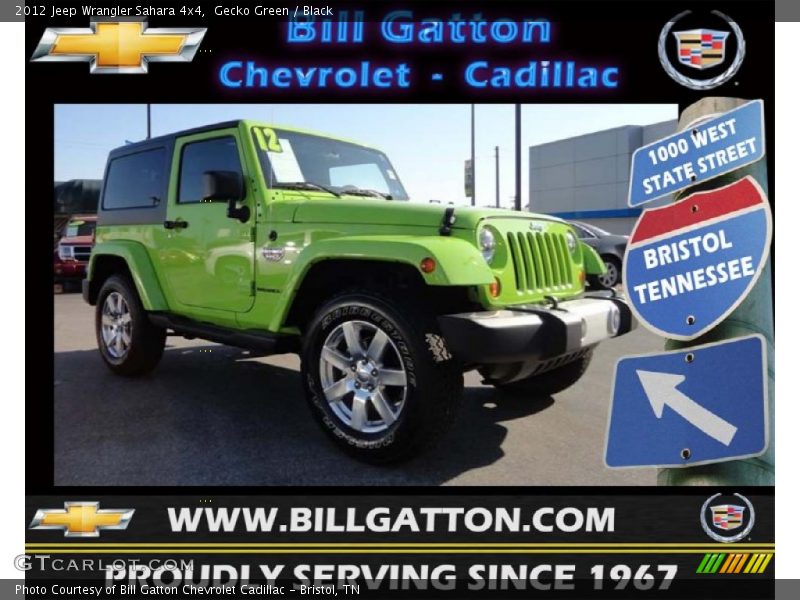 Gecko Green / Black 2012 Jeep Wrangler Sahara 4x4