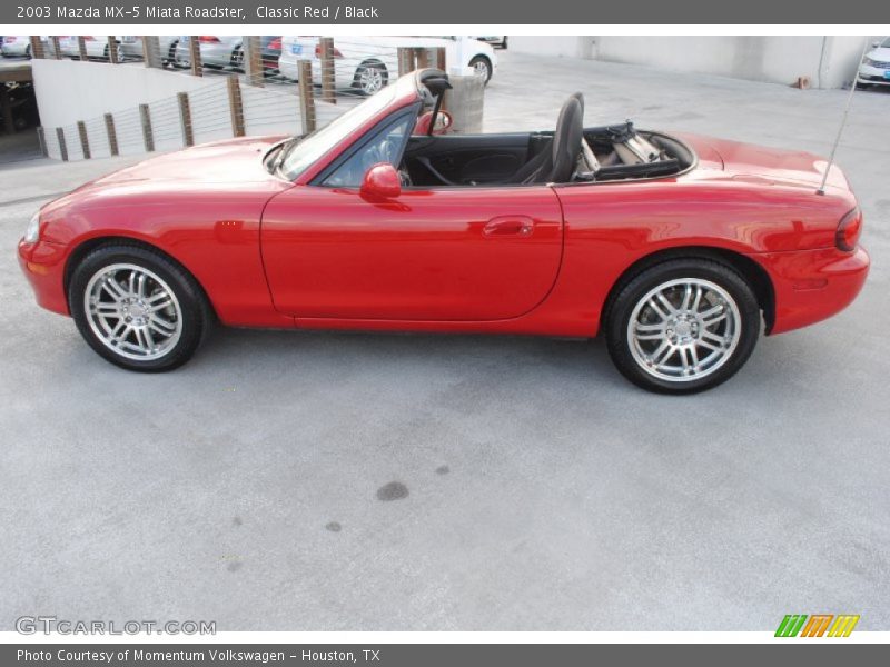 Classic Red / Black 2003 Mazda MX-5 Miata Roadster