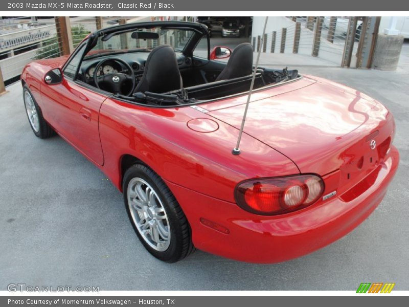 Classic Red / Black 2003 Mazda MX-5 Miata Roadster
