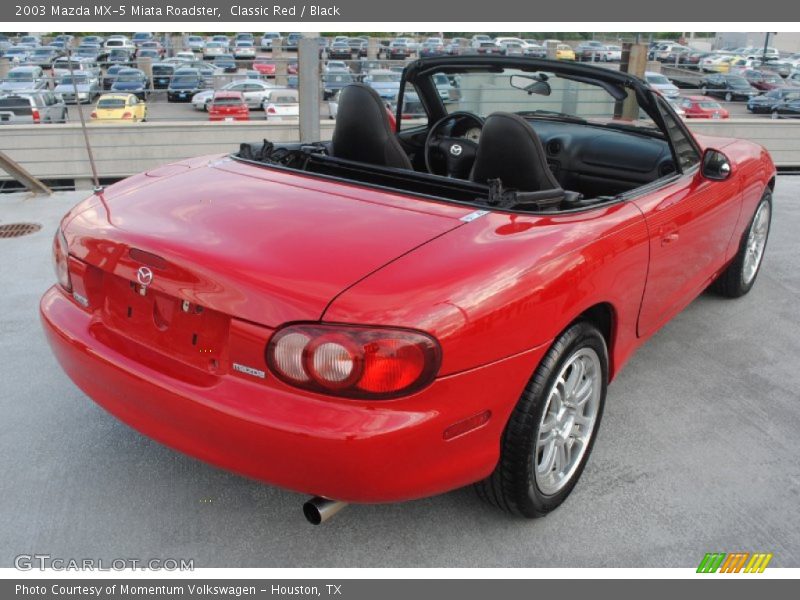 Classic Red / Black 2003 Mazda MX-5 Miata Roadster
