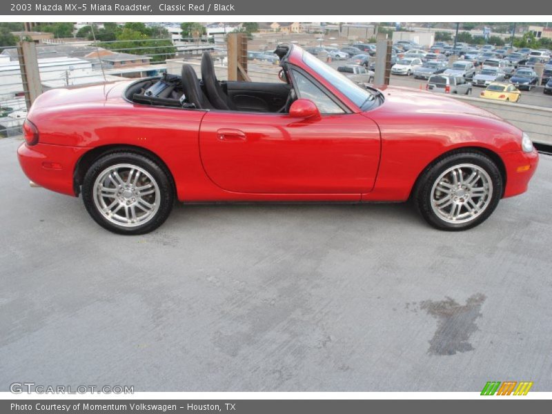 Classic Red / Black 2003 Mazda MX-5 Miata Roadster