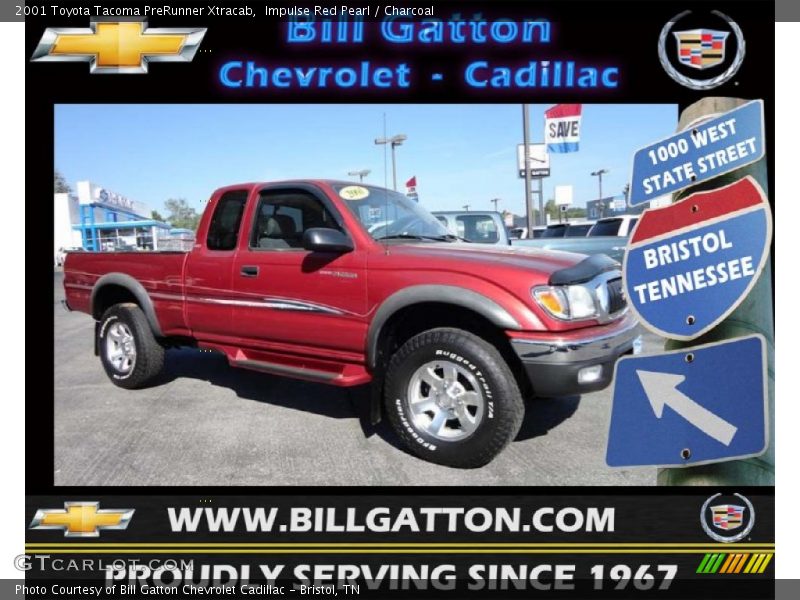Impulse Red Pearl / Charcoal 2001 Toyota Tacoma PreRunner Xtracab