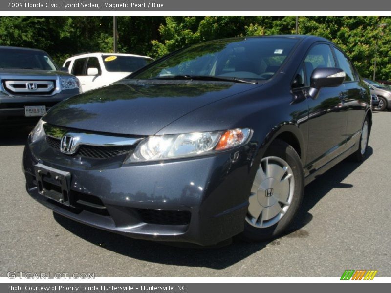 Magnetic Pearl / Blue 2009 Honda Civic Hybrid Sedan