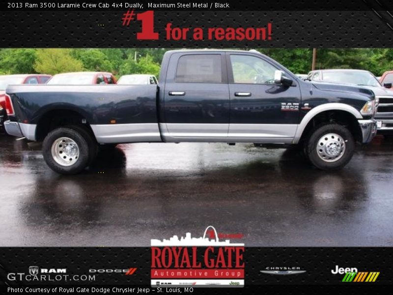 Maximum Steel Metal / Black 2013 Ram 3500 Laramie Crew Cab 4x4 Dually