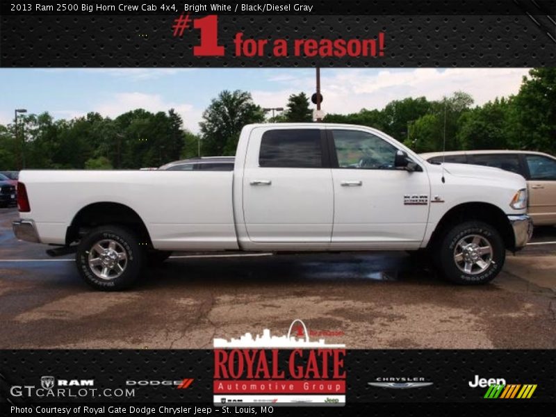 Bright White / Black/Diesel Gray 2013 Ram 2500 Big Horn Crew Cab 4x4