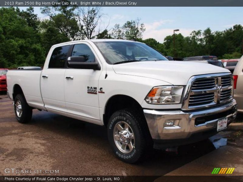 Bright White / Black/Diesel Gray 2013 Ram 2500 Big Horn Crew Cab 4x4