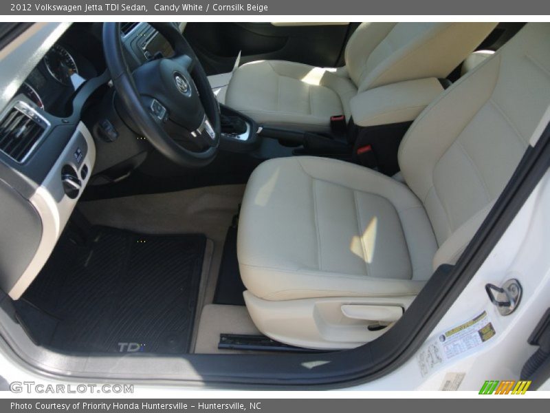 Candy White / Cornsilk Beige 2012 Volkswagen Jetta TDI Sedan