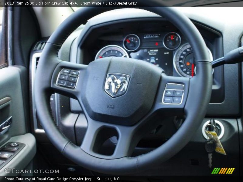 Bright White / Black/Diesel Gray 2013 Ram 2500 Big Horn Crew Cab 4x4