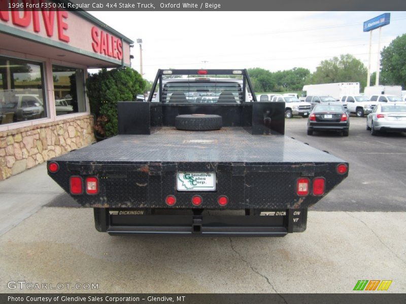 Oxford White / Beige 1996 Ford F350 XL Regular Cab 4x4 Stake Truck