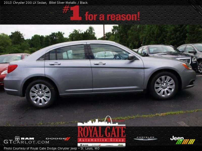 Billet Silver Metallic / Black 2013 Chrysler 200 LX Sedan