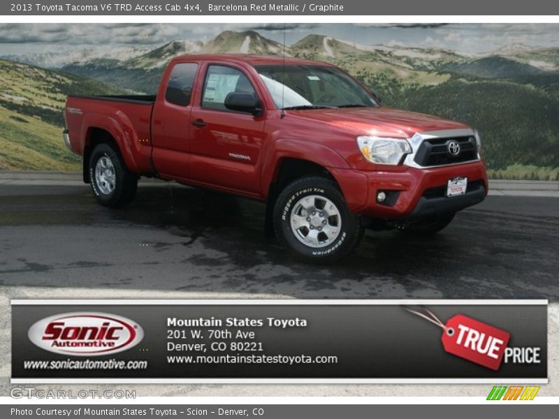 Barcelona Red Metallic / Graphite 2013 Toyota Tacoma V6 TRD Access Cab 4x4