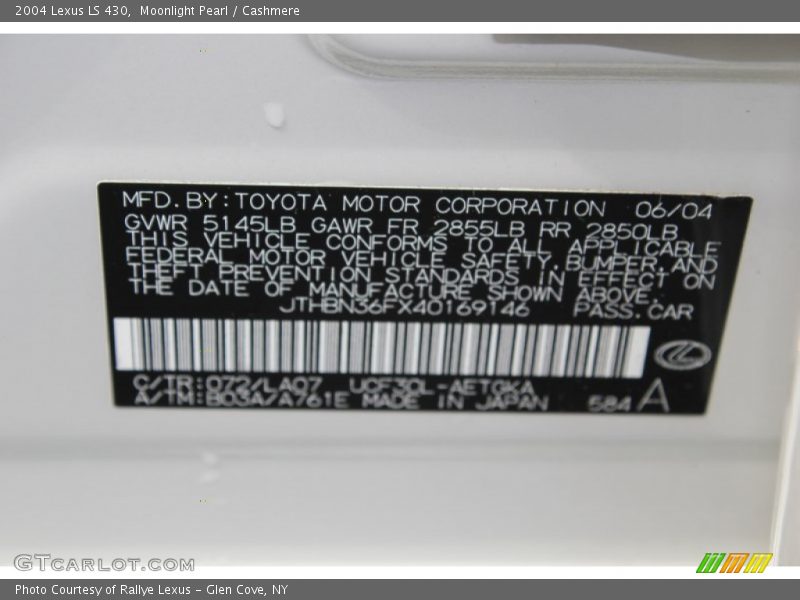 072 - 2004 Lexus LS 430