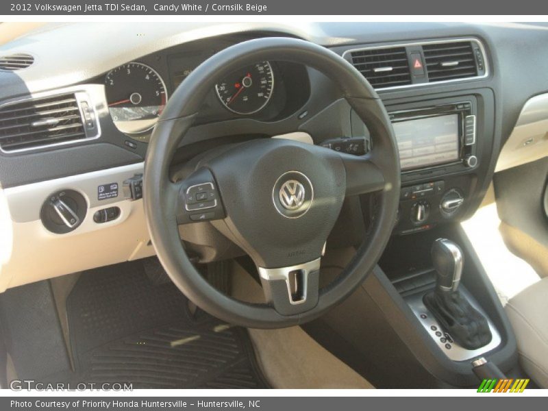 Candy White / Cornsilk Beige 2012 Volkswagen Jetta TDI Sedan