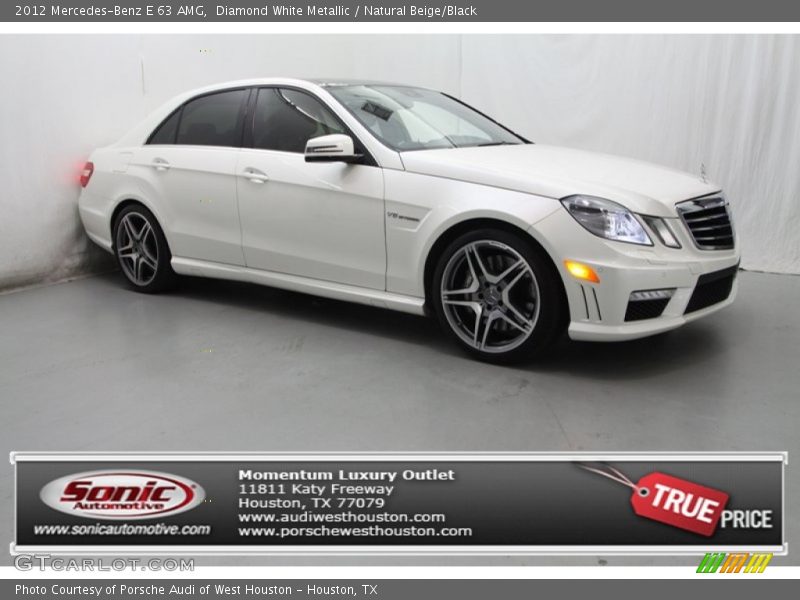 Diamond White Metallic / Natural Beige/Black 2012 Mercedes-Benz E 63 AMG