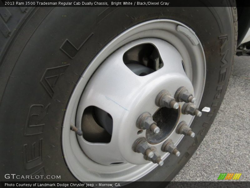 Bright White / Black/Diesel Gray 2013 Ram 3500 Tradesman Regular Cab Dually Chassis