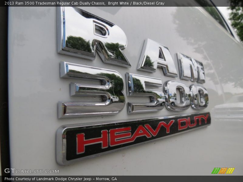 Bright White / Black/Diesel Gray 2013 Ram 3500 Tradesman Regular Cab Dually Chassis