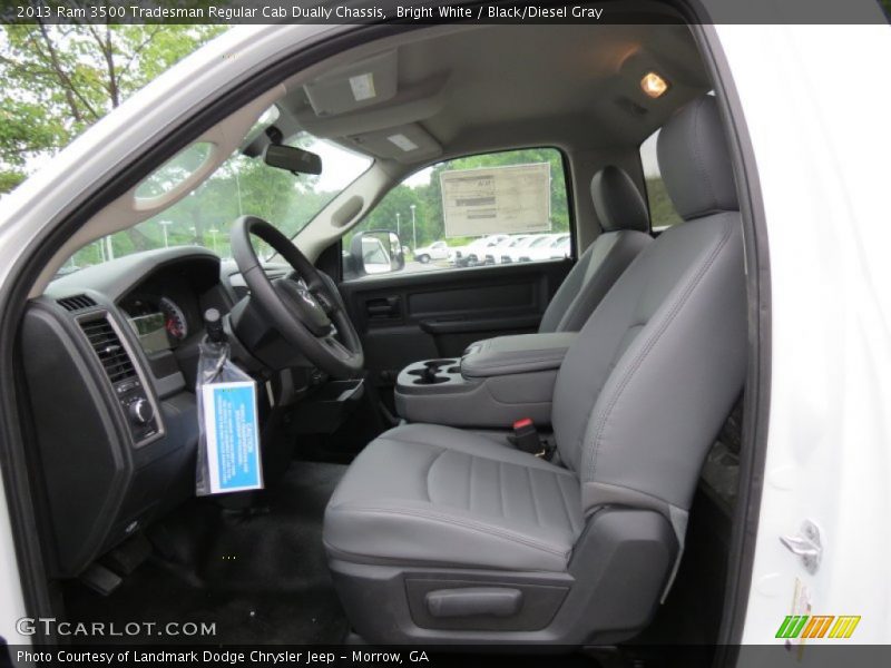 Bright White / Black/Diesel Gray 2013 Ram 3500 Tradesman Regular Cab Dually Chassis