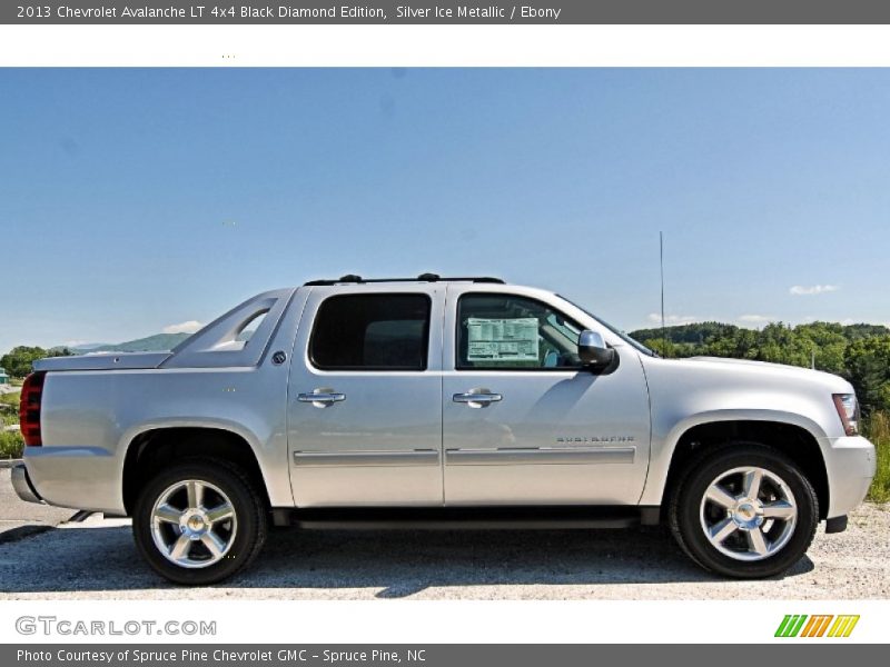 Silver Ice Metallic / Ebony 2013 Chevrolet Avalanche LT 4x4 Black Diamond Edition